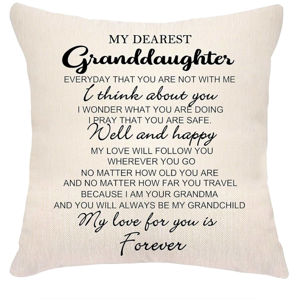 New Granddaughter Gifts from Grandma Pillow Covers Granddaughter no insert